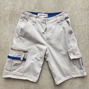 Y2k Levis Workwear Cargo Baggy Skater Boy's Beige‎ Khaki Shorts, Size 10 Youth